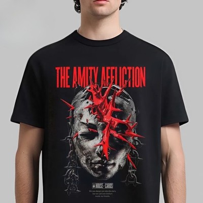 The Amity Affliction House Of Cards Album Merch Head Cover T-Shirt