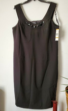 Nine West Womens Black knee/short length sleeveless dress Plus Size 16W