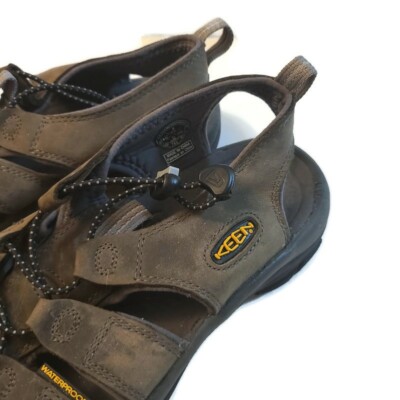 Keen Mens Sandal Waterproof Closed Toe Greenish-Brown  display picture 1