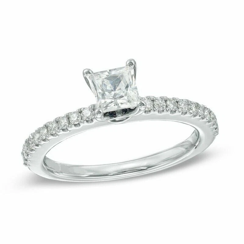 Vera Wang Love Collection 1Ct Princess Cut CZ Stone Engagement
