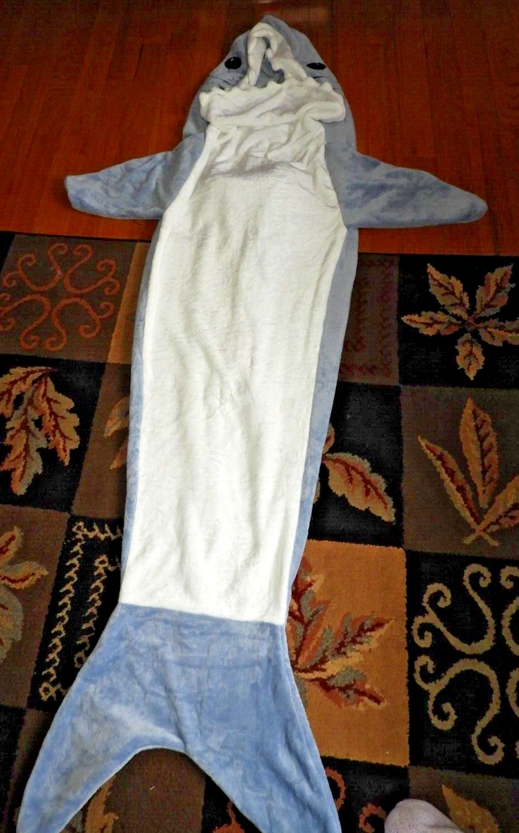 SHARK BLANKET HOODIE PAJAMAS SLEEPING BAG COSTUME One Piece 2XL