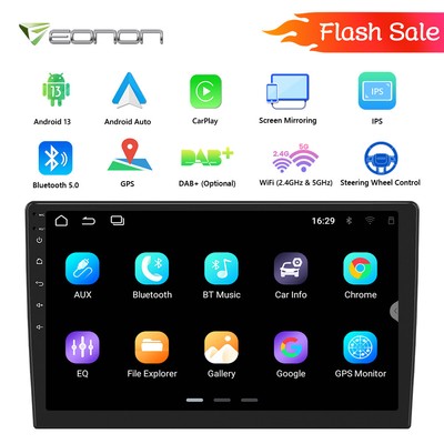 UA13 Plus Double 2Din 10.1'' Android 13 Head Unit Car Stereo GPS Navigation Audio