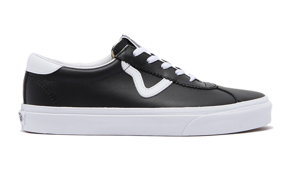 leather vans sport white