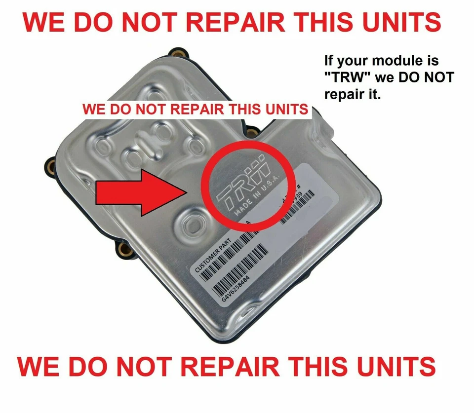 REPAIR SERVICE for 2002-2006 Chevrolet AVALANCHE Module ABS EBCM Foto 4 de 4