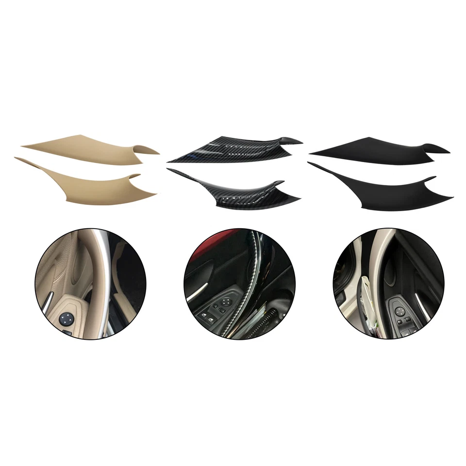 For BMW F30 F32 F35 328i Black/Beige/Carbon Interior Door Handle Cover Pull Trim Foto 2 de 4