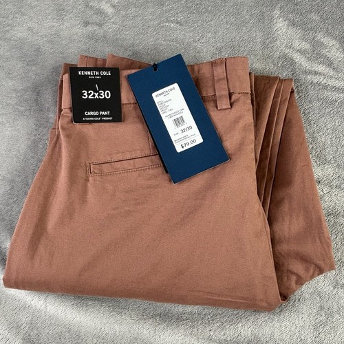 Kenneth Cole Cargo Pants Mens 32x30 Techni Cole Red Clay Tapered Fit New $79 - Picture 5 of 16