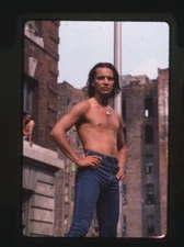Fame Jesse Borrego Sexy Shirtless Dancer Pin up Original 35mm Transparency 1985