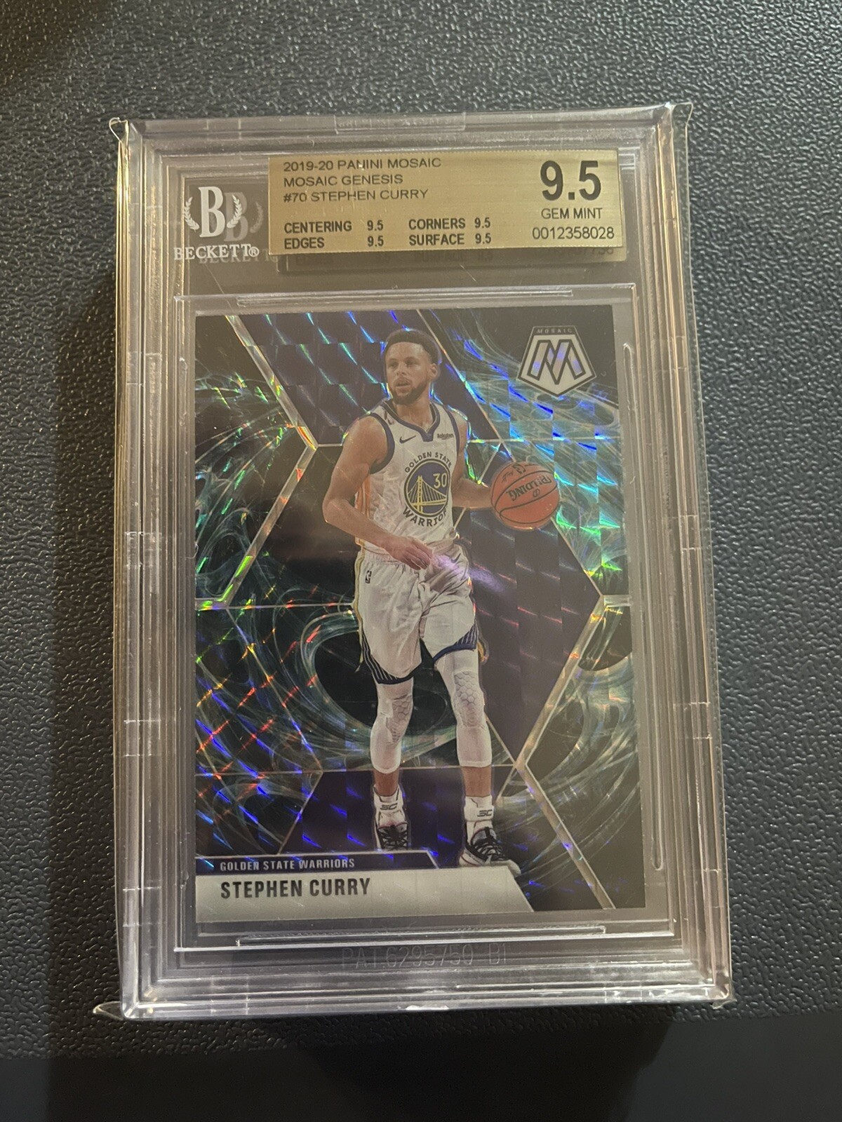 2019-20 Panini Mosaic Genesis Steph Curry #70 BGS 9.5 Quad 💎 TRUE GEM MT