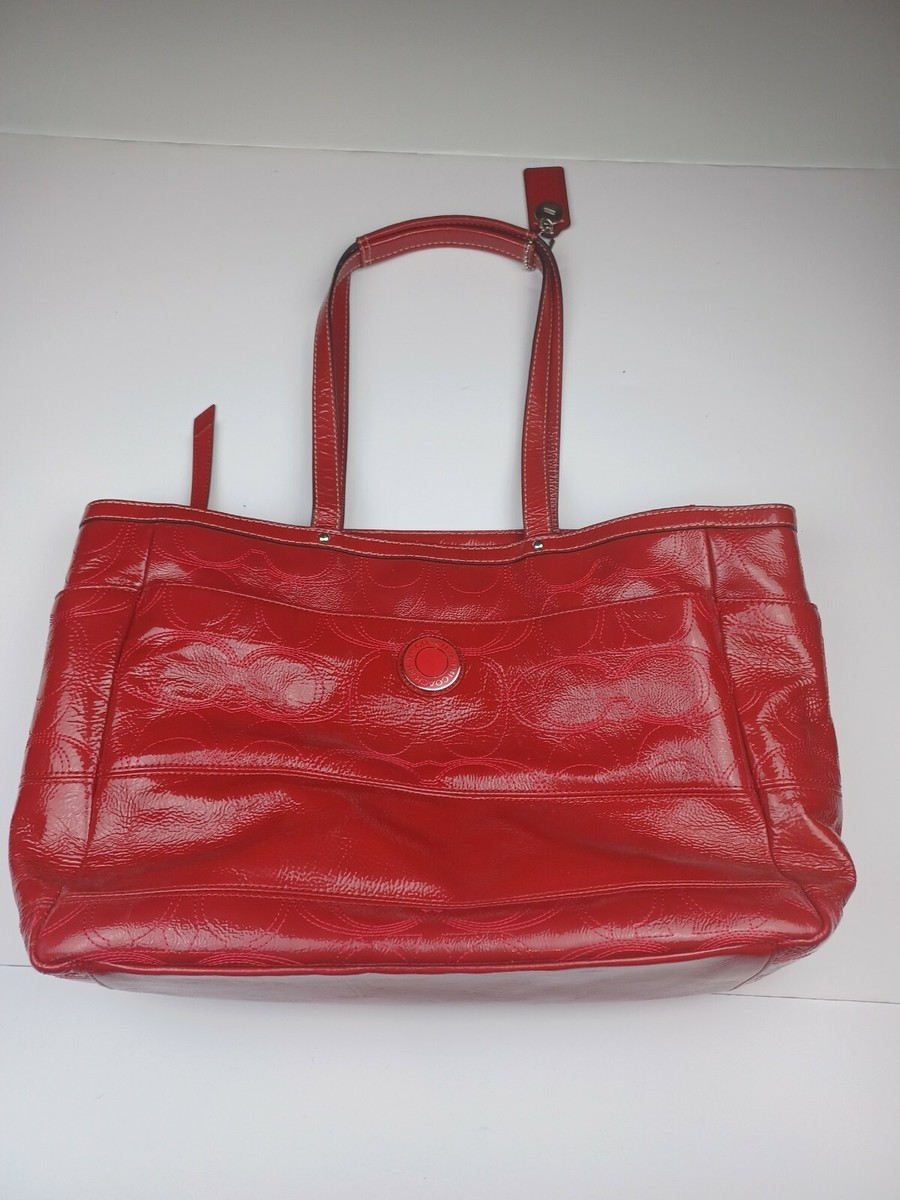 Coach Signature Patent Leather Shoulder Bag H1220- F19256 Handbag