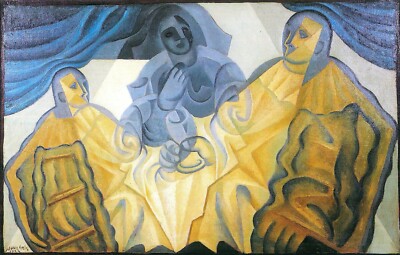 Three masks by Juan Gris Giclee Fine Art Print Reproduction on Canvas
