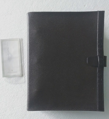 TRUSSARDI SAMMLER AGENDA ADRESSBUCH LEDER BROMBEERKOPF NEU LEATHER NOTE