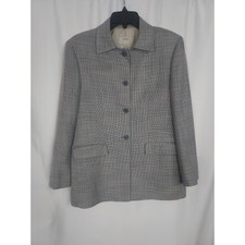 Sfi Femme Pour Nordstrom Silk/wool Blend Career Long Blazer/jacket Size 2