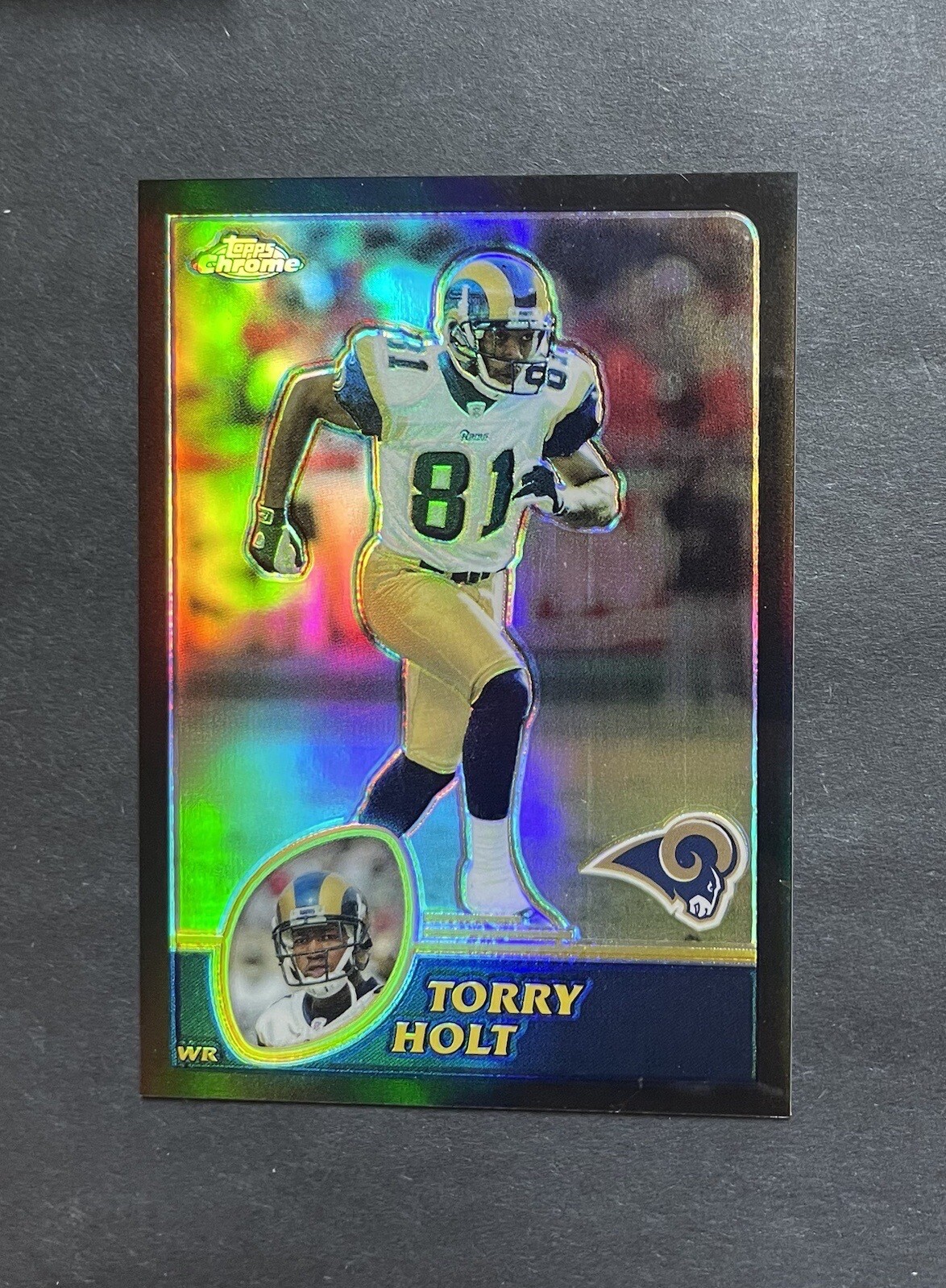 2003 Topps Chrome Black Refractor /599 Torry Holt #111