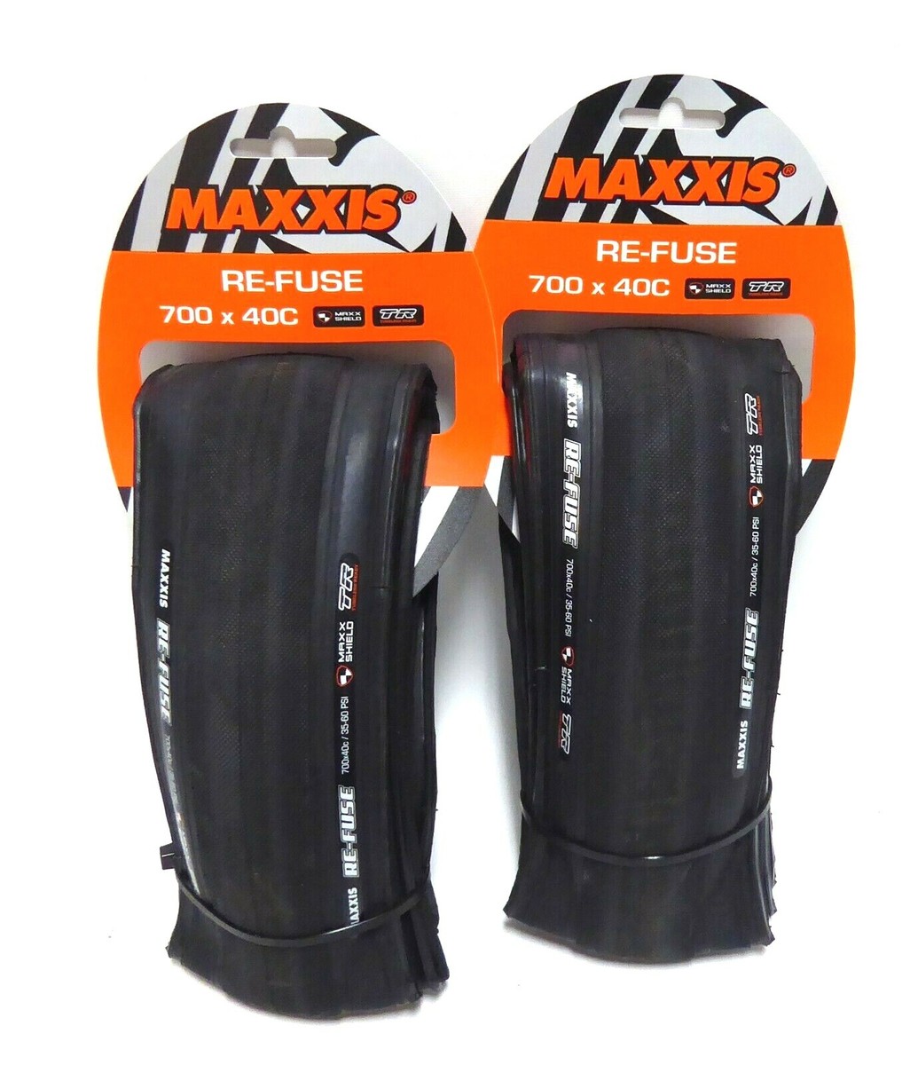 MAXXIS タイヤ RE-FUSE 700x40C 2本セット Maxxis Re-Fuse 700x40c PAIR Tubeless Ready, Maxx Shield | eBay