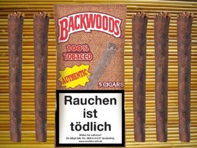 Backwoods Authentic Zigarren 5 Stück 100% Tabak Cigarren im Humipack
