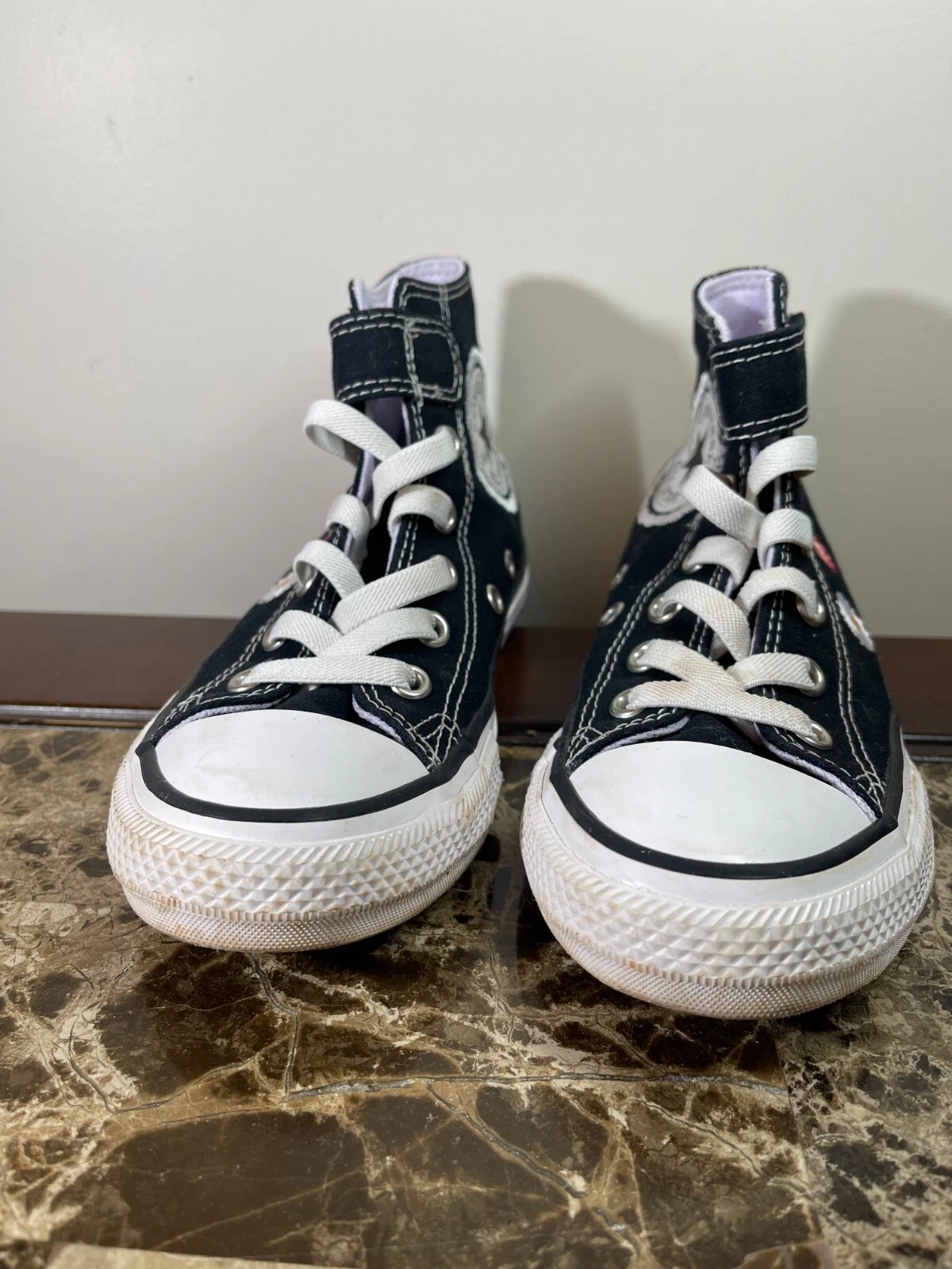 Sneakers alte Converse All Star Chuck Taylor giovani nere A06086C taglia 13 S3