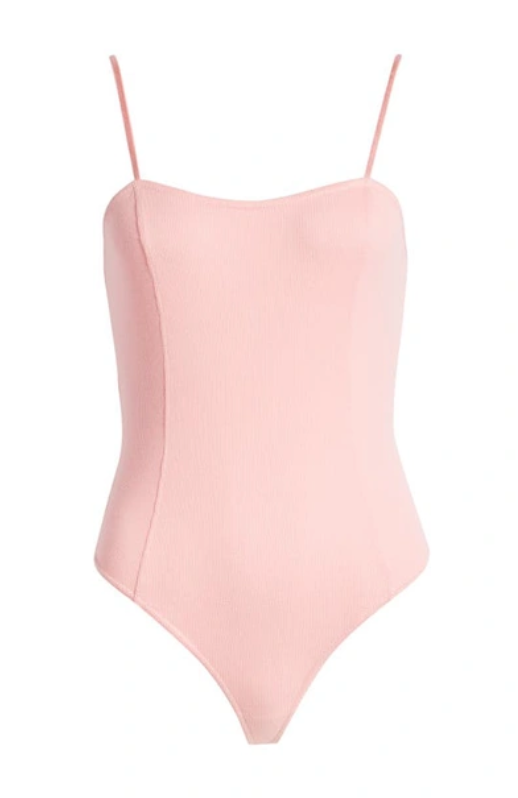 Open Edit Rib Camisole Bodysuit Pink M NEW NWT 476