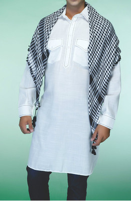 Men's Trendy Thread Work Indian Pakistani Cotton Kameez/Kurta Top