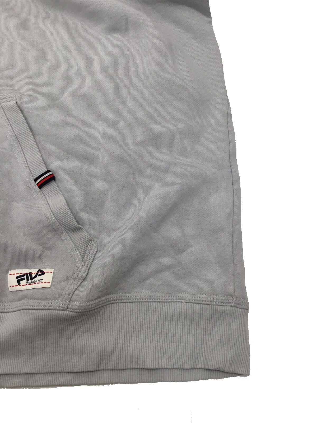 FILA Felpa con cappuccio uomo in pile core grigio XXL