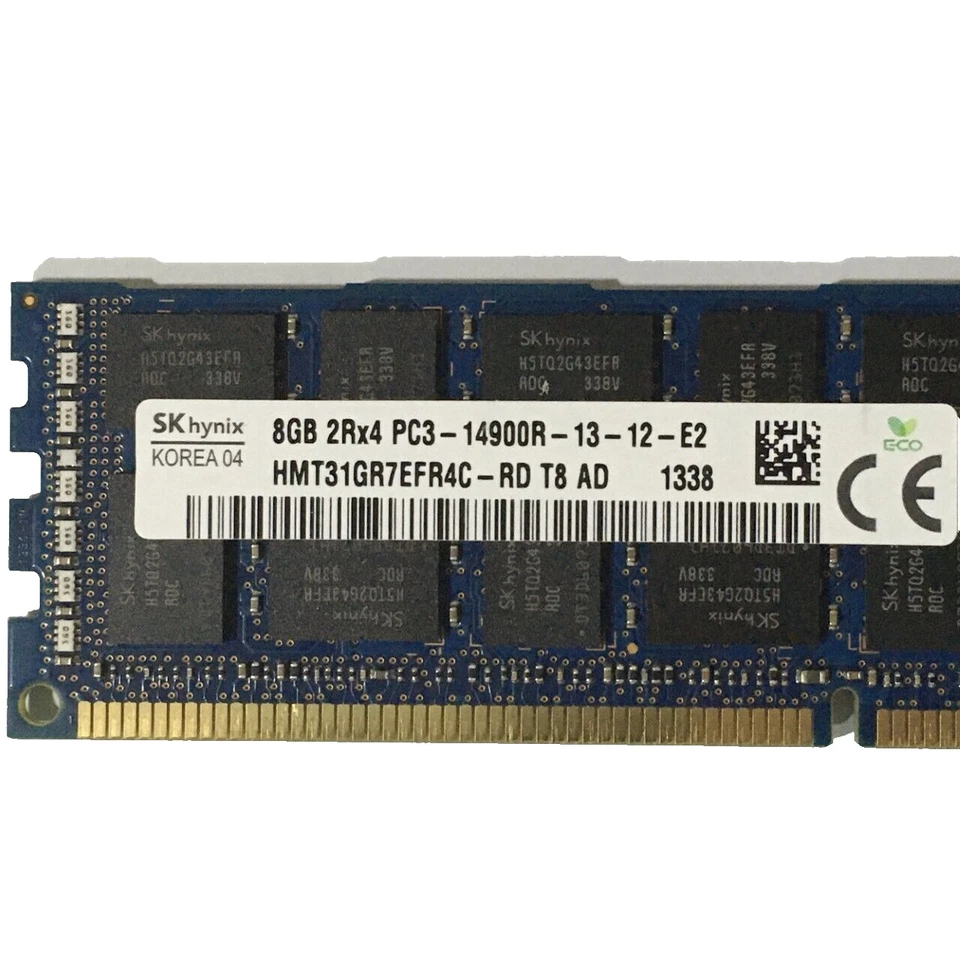 Hynix 8GB (1x8GB) 2Rx4 PC3-14900R DDR3-1866 ECC/REG Server RAM HMT31GR7EFR4C-RD - Image 3 of 3
