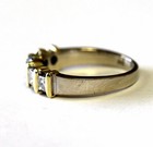 14k white 18k yellow gold 1.19ct engagement princess diamond ring 3.5g vintage — photo 5