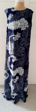 Bodyflirt Ladies Navy Paisley Print Chiffon Maxi Dress Size 12 Brand New.
