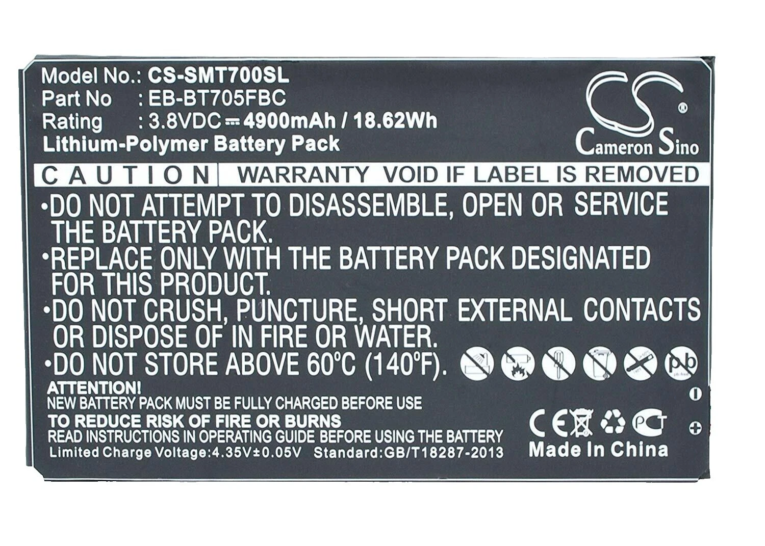 Lithium Rechargeable Batteries 3.8 V