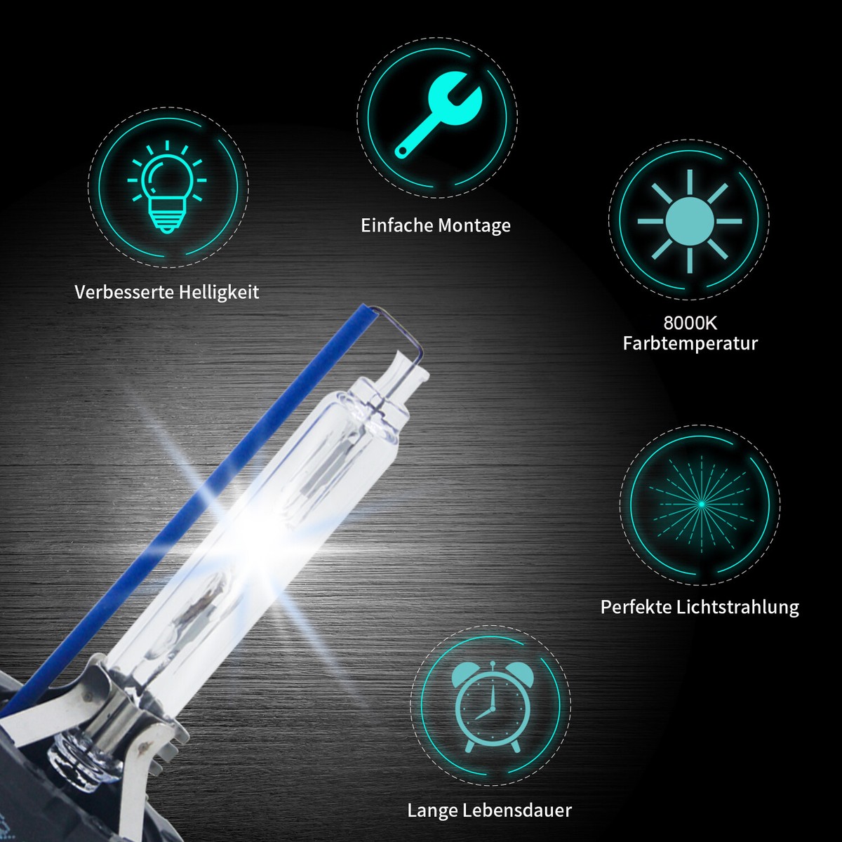 Lampadine Xenon D2S 8000K - 2 Pezzi Per Fari Auto 35W - Foto 7