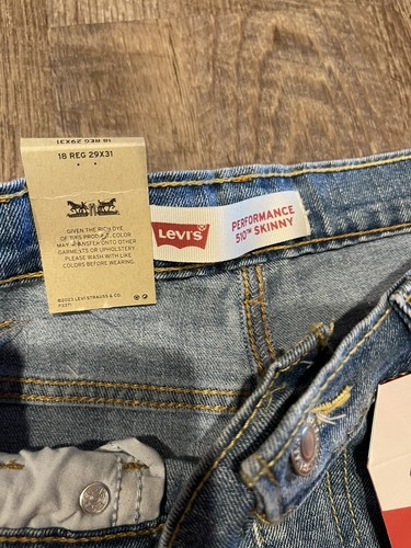 Levi's Boys' 510 Skinny Fit Performance Stretch Jeans Size 18 REG 29X31 NWT - Picture 5 of 5