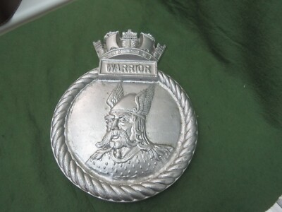 WK 2 ROYAL NAVY HMS KRIEGER (R 31) ALUGUSS SCHIFFE PLAKETTE