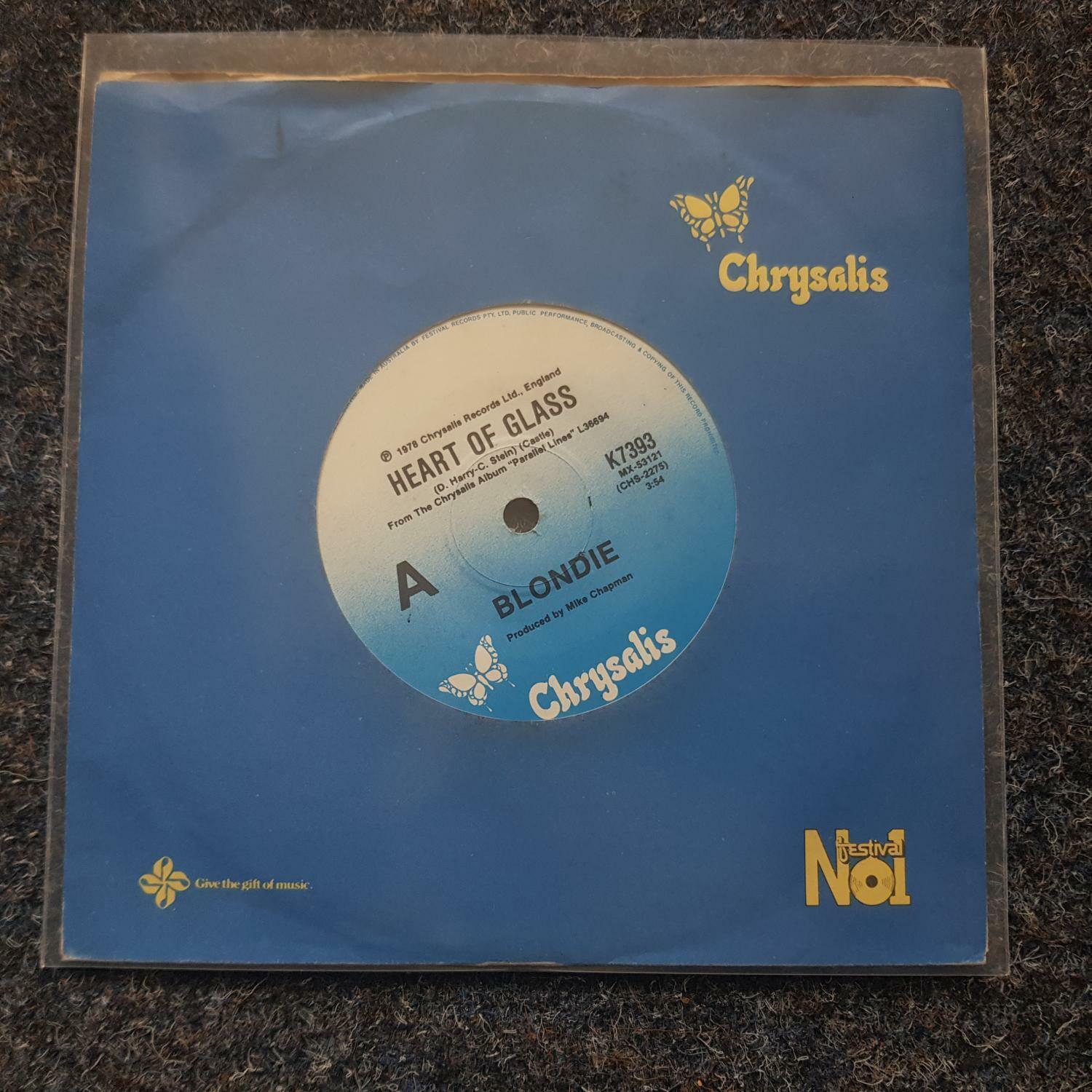 7"" Single Vinyl Blondie - Heart of glass/ Sunday girl AUSTRALIA