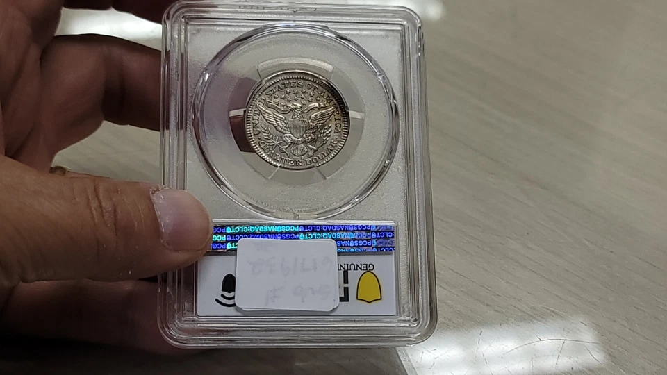 1905 S Barber Quarter 25c Broadstruck Mint Error PCGS AU Detail Cleaned - Image 4 of 4