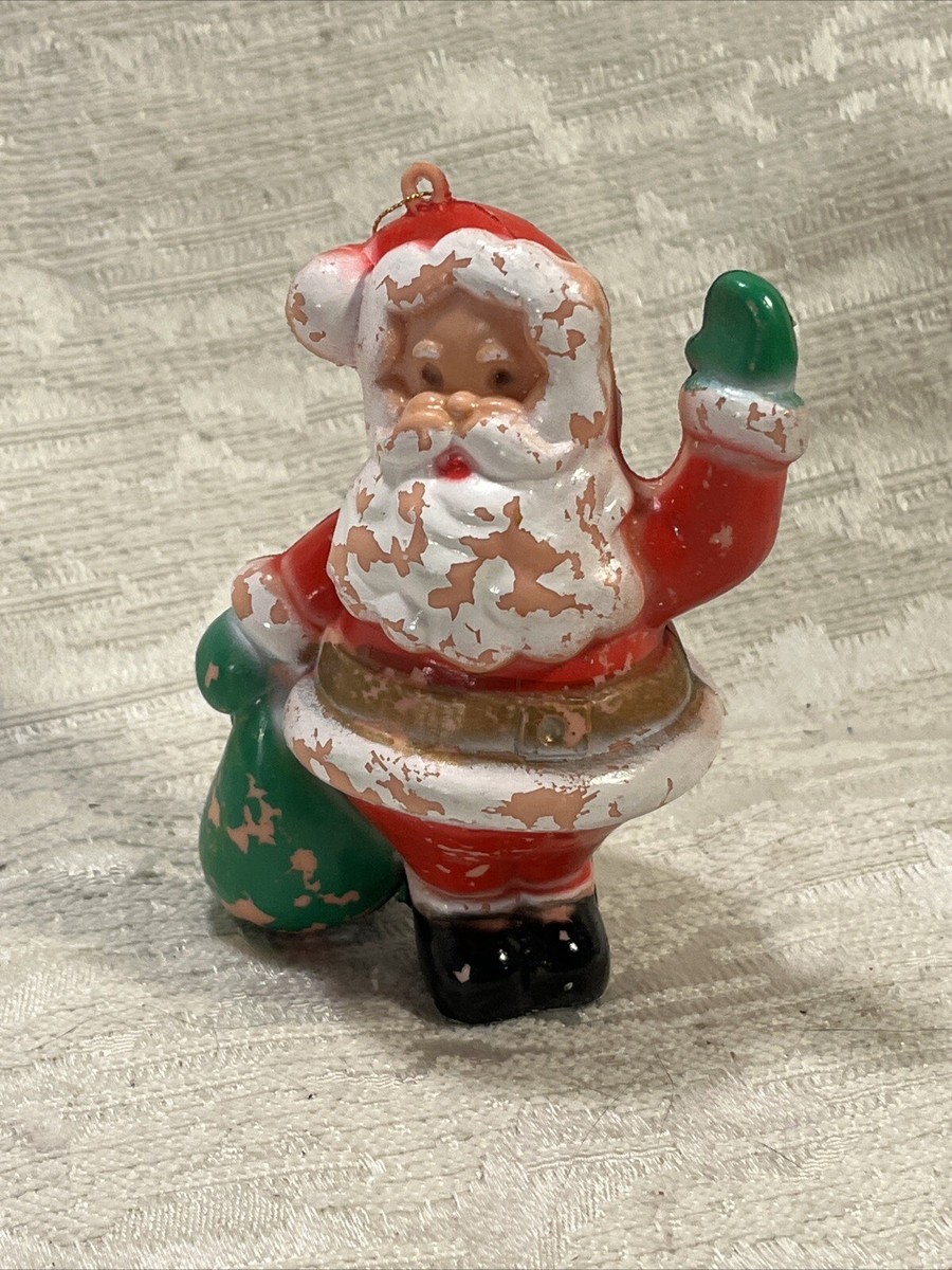 アンティークサンタクロース Vintage Santa Claus Christmas Ornament Hard Plastic 1950s Retro