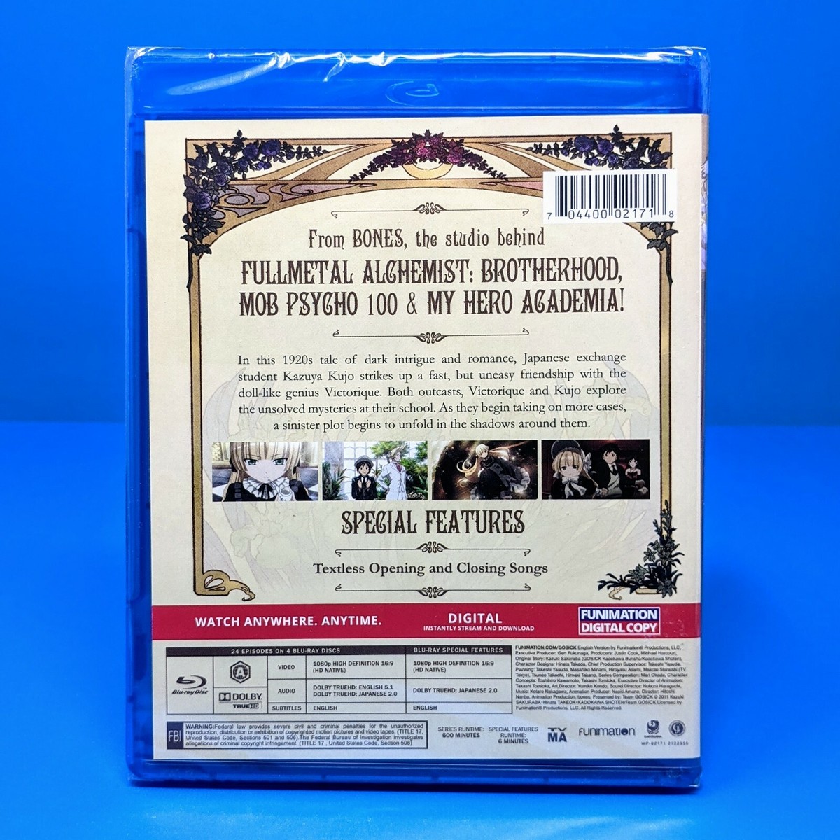 Gosick Part 1 + 2 Complete Anime Series Blu-ray + Digital