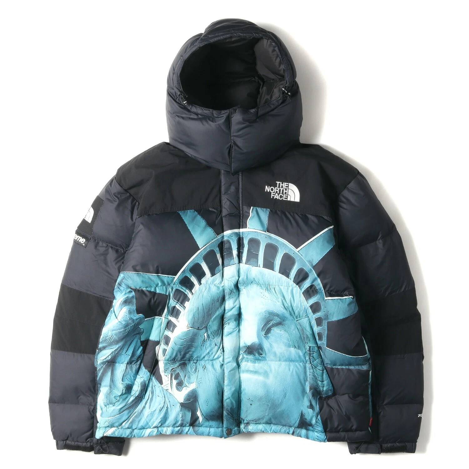 Doudoune noire Supreme X THE NORTH FACE 19AW Statue de la Liberté Bartolo M