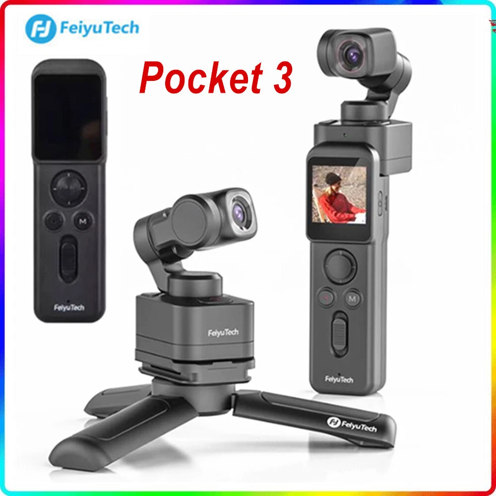 Feiyu Pocket 3 4K Wireless Remote Sport Camera 3-Axis Gimbal Magnetic Body  APP