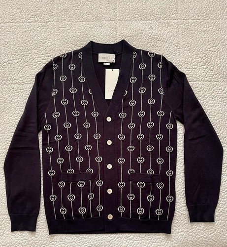 GUCCI GG Wool cardigan Sweater Size M 
