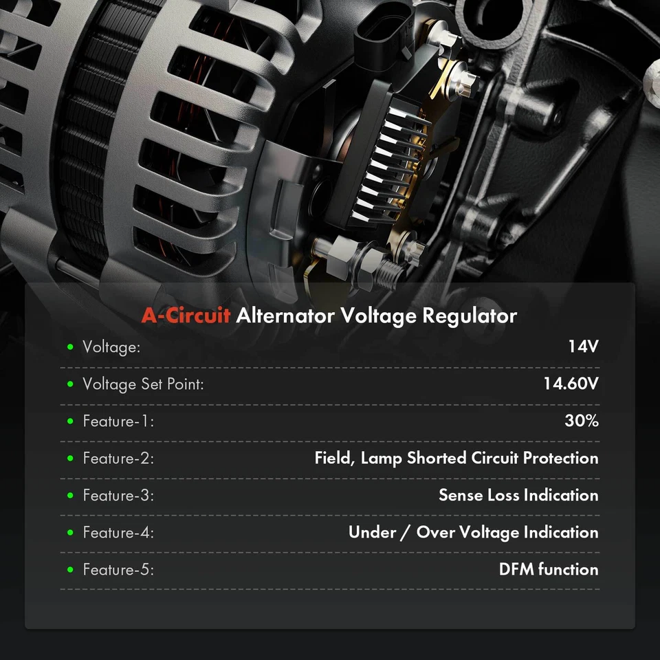 Alternator Regulator for Mitsubishi Outlander Mirage Lancer Chrysler 15.5 Volt - Image 2 of 4