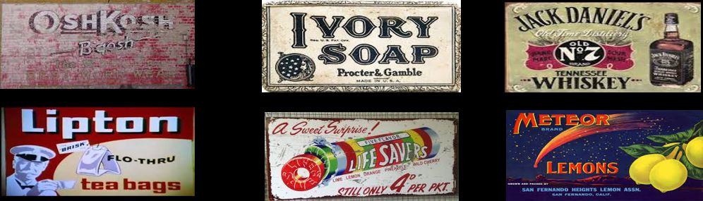 ho scale billboard decals/rooftop building decals series 3