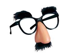 4 Groucho Marx Costume Funny Beagle Puss Eye Glasses Nose Mustache Party Favor