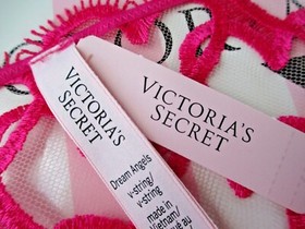VICTORIA'S SECRET DREAM ANGELS Pink Heart Embroidery V-String Thong Panty S M L