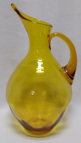 VTG 13-1/2” Blenko 991 Jonquil??? Pitcher, Winslow Anderson MCM As-Found Glows