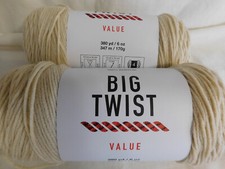 Big Twist Value lot of 2 Cream Dye Lot 653532