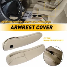 Leather Front Seat Armrest Replacement Cover Beige Fits 2010-2011 Honda CR-V CRV