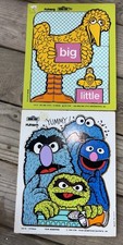 2 Vtg Playskool Sesame Street WoodBoard Puzzles 1970s Monsters Big Bird4 Monster