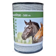 500 Meter Weidezaunlitze 6 Niroleiter  weiss Durchmesser 2.5 mm