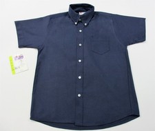 School Uniform Oxford Shirt Pin Small Staff Child Ibiley OXSSC-T2 8/10 Navy Blue