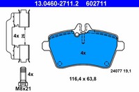Bremsscheiben-BremsbeläGe-Kit ATE 13.0460-2711.2 MERCEDES-BENZ 169 420 03 20