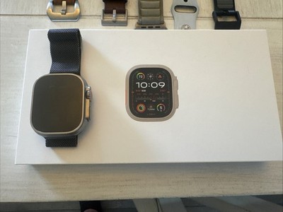 Apple Watch Ultra 2 49mm Titanium Case GPS LTE Excellent Condition-with 6 bands