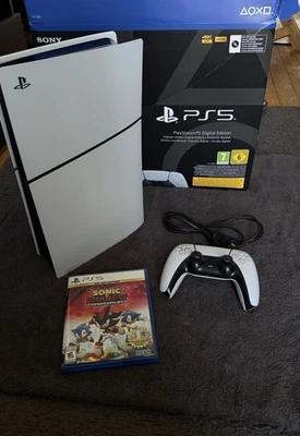 Sony PS5 Digital Edition Console - Blanc (Free game included) - Photo 1/4